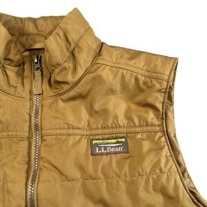 L.L. Bean Classic Puffer Vest Men's Medium Tan Insulated Outdoor Layer